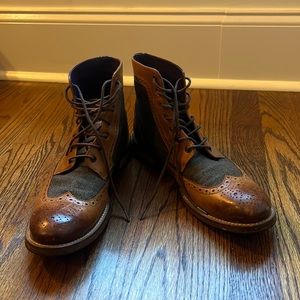 TED BAKER LONDON Sealls 3 Wool Mix Brogue Boots US Size 10